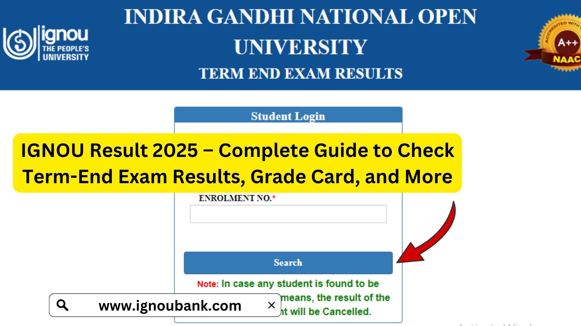 IGNOU Result 2025 – Complete Guide to Check Term-End Exam Results ...