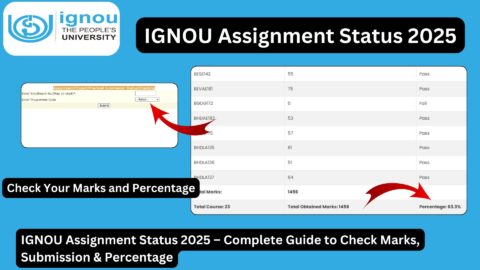 IGNOU Assignment Status 2025 – Complete Guide to Check Marks, Submission & Percentage