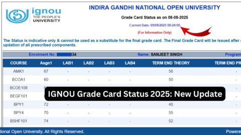 IGNOU GradeCard 2025 – Complete Guide to Check Status and Download