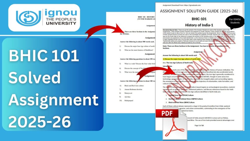 BHIC 101 Solved Assignment 2025-26