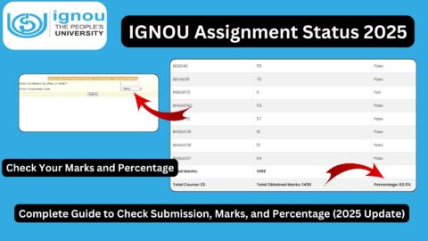 IGNOU Assignment Status: Complete Guide to Check Submission, Marks, and Percentage (2025 Update)