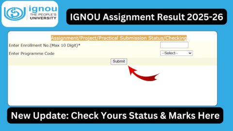 IGNOU Assignment Result: Complete Guide to Check Status, Marks, Update Process, and Common Issues
