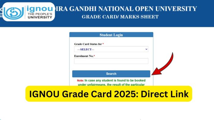 IGNOU Grade Card 2025: Complete Guide to Check Status, Understand Marks ...