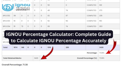 IGNOU Percentage Calculator: Complete Guide to Calculate IGNOU Percentage Accurately
