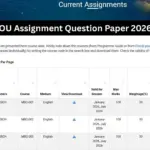 IGNOU Assignment Question Paper 2026
