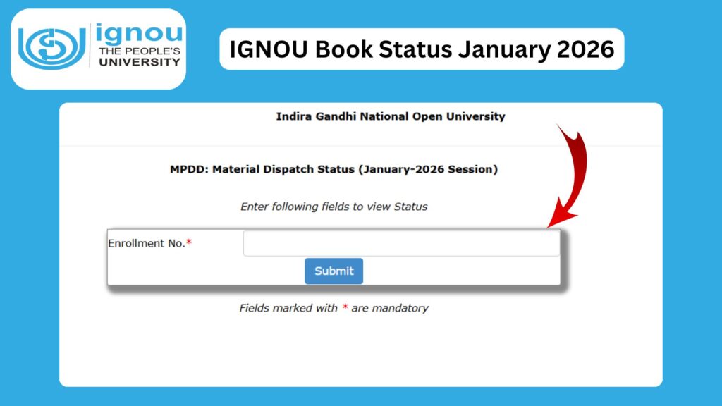 IGNOU Book Status January 2026: Complete Guide to Check Study Material Dispatch Status 1 IGNOU Book Status January 2026: Complete Guide to Check Study Material Dispatch Status