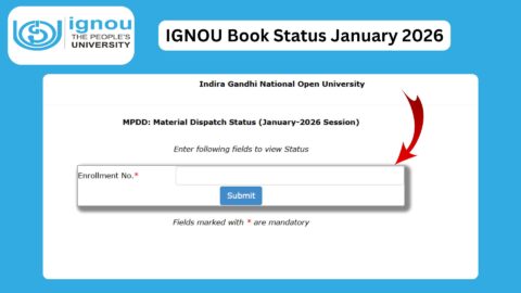 IGNOU Book Status January 2026: Complete Guide to Check Study Material Dispatch Status