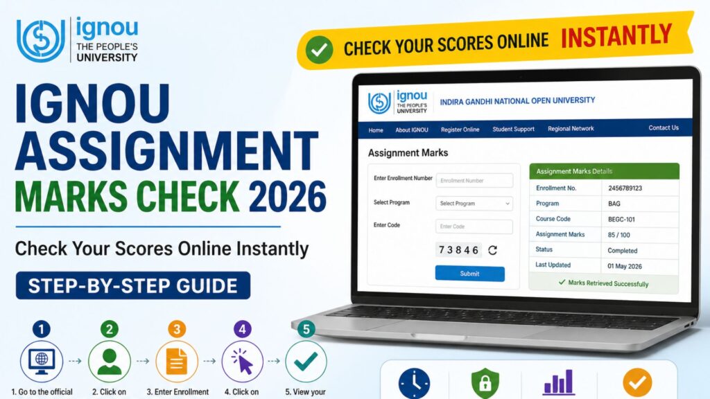 IGNOU Assignment Marks Check 2026: Check Your Scores Online Instantly (Step-by-Step Guide)