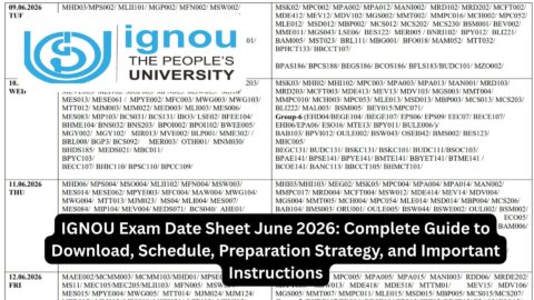 IGNOU Exam Date Sheet June 2026: Complete Guide to Download, Schedule, Preparation Strategy, and Important Instructions