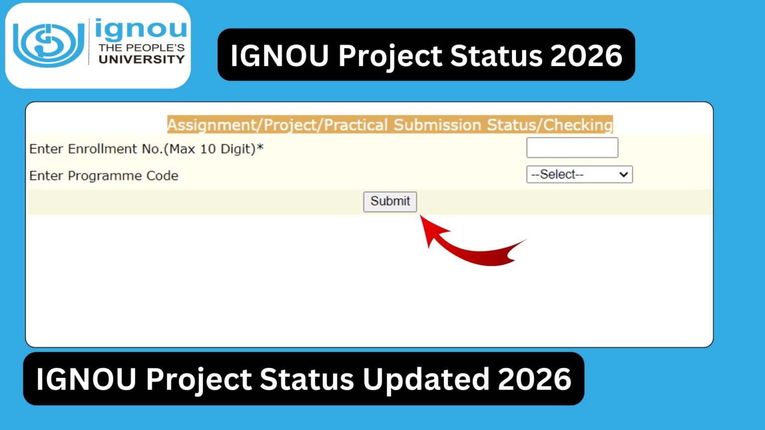 IGNOU Project Status 2026: Complete Guide to Check, Process, Approval ...