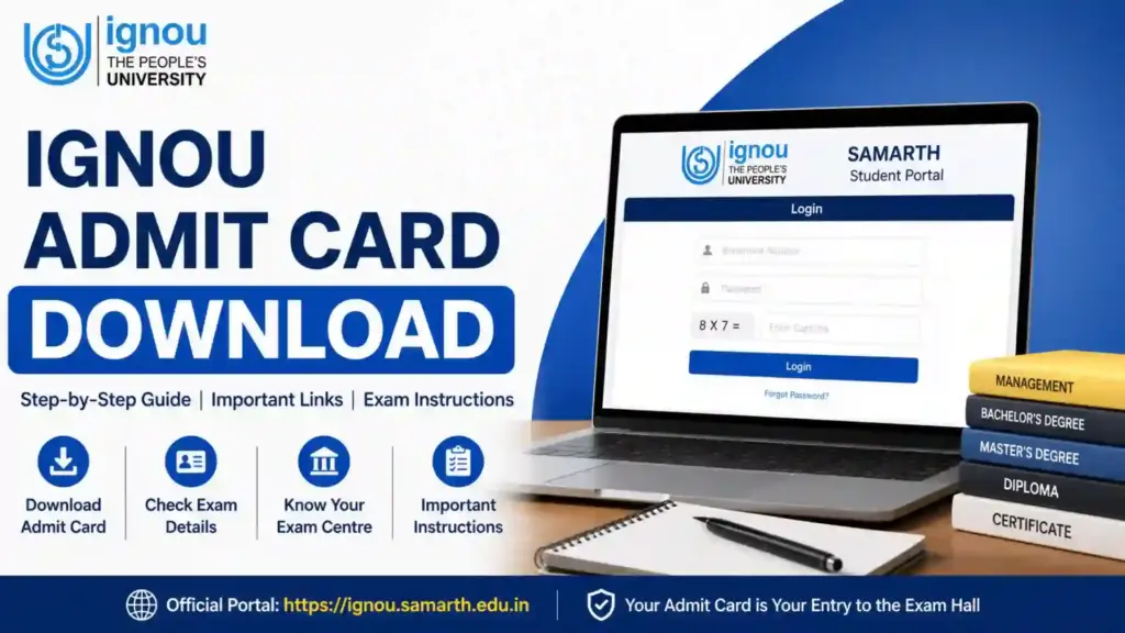 IGNOU Admit Card Download 2026: Complete Step-by-Step Guide