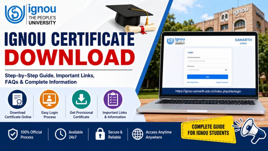 IGNOU Certificate Download 2026: Complete Step-by-Step Guide for Students