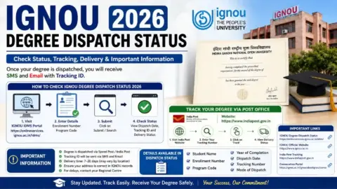 IGNOU Degree Dispatch Status 2026: Complete Guide to Track Your Degree Online