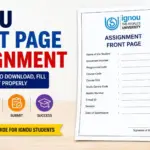 IGNOU Front Page Assignment 2026: Complete Guide to Download, Fill, and Submit Properly