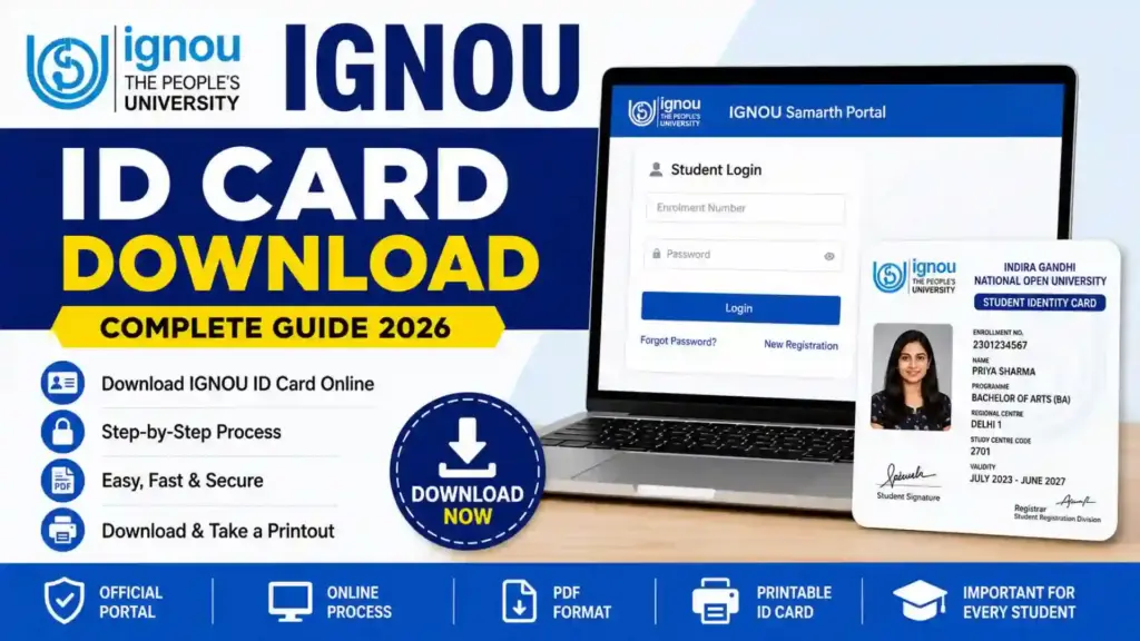 IGNOU ID Card Download 2026: Complete Guide to Download IGNOU Student ID Card Online