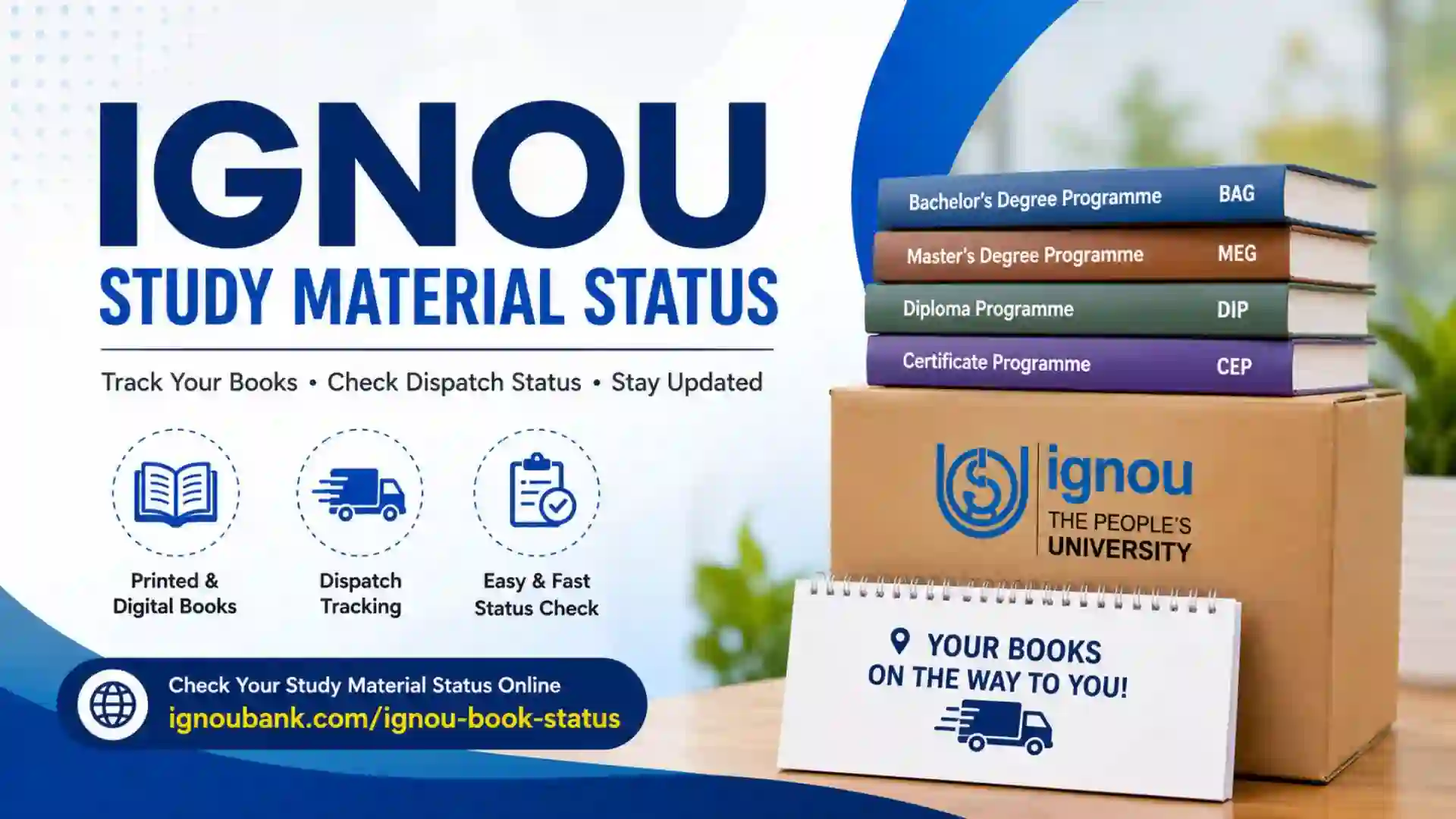 IGNOU Study Material Status 2026: Complete Guide to Track Your Books ...