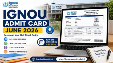 IGNOU Admit Card June 2026: Download Hall Ticket, Exam Instructions, Release Date, and Complete Guide