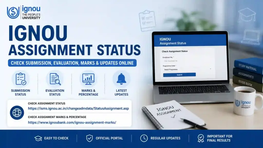 IGNOU Assignment Status: Complete Guide to Check Submission, Evaluation, Marks, and Updates 1 IGNOU Assignment Status: Complete Guide to Check Submission, Evaluation, Marks, and Updates