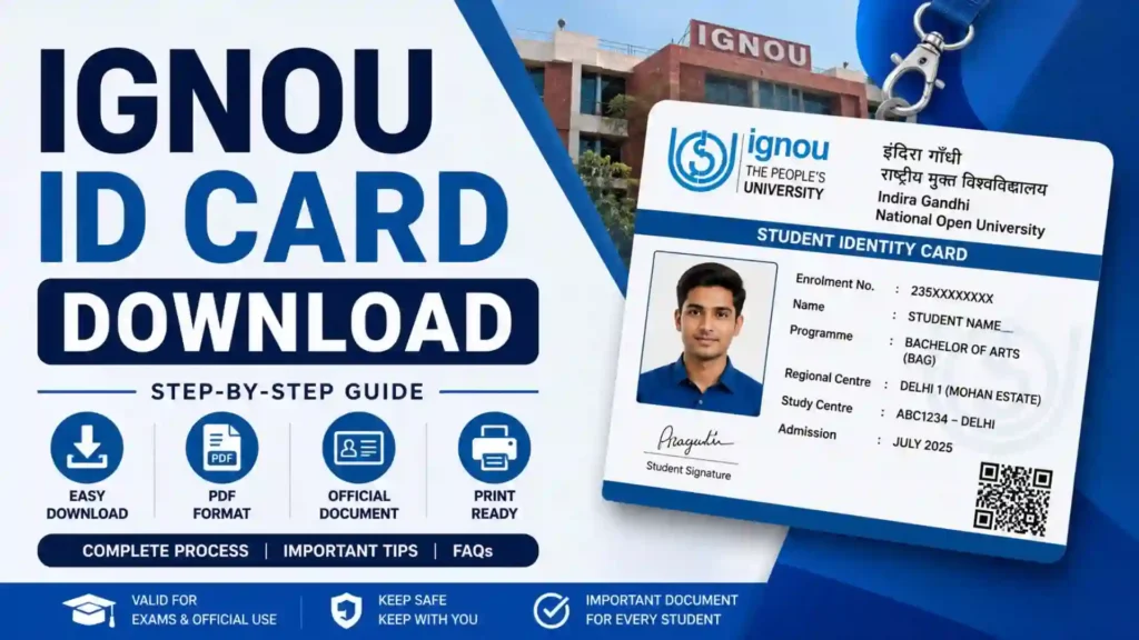 IGNOU ID Card Download 2026: Complete Step-by-Step Guide for Students 1 IGNOU ID Card Download 2026: Complete Step-by-Step Guide for Students
