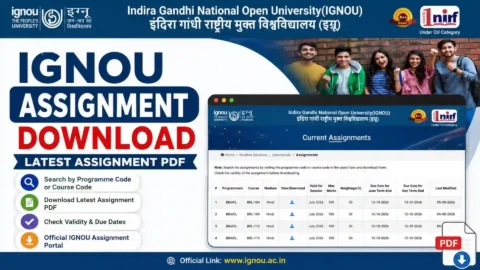 IGNOU Assignment Download 2026: Download Latest PDF (Official Link)