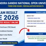 IGNOU Exam Result June 2026: Check Term-End Result Online