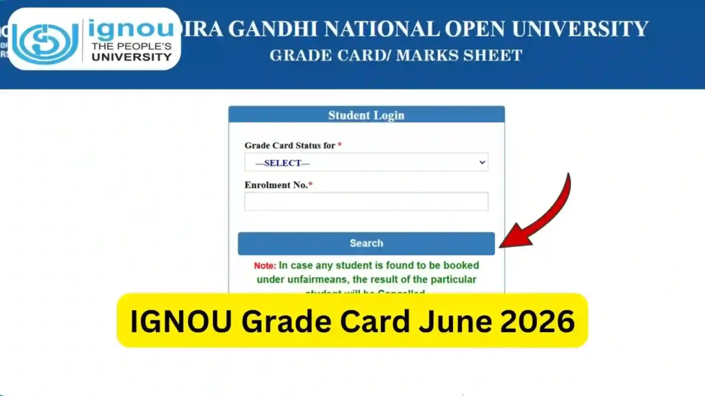 IGNOU Grade Card Status: Complete Guide to Check Marks, Update Status, Passing Criteria & Common Issues 1 IGNOU Grade Card Status: Complete Guide to Check Marks, Update Status, Passing Criteria & Common Issues