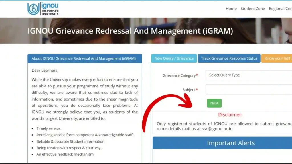 IGNOU Grievance 2026: Submit Complaint Online & Track Status 1 IGNOU Grievance 2026: Submit Complaint Online & Track Status