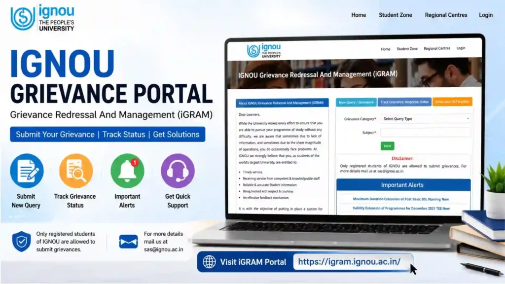 IGNOU Grievance 2026: Submit Your Complaint Online – Direct Link