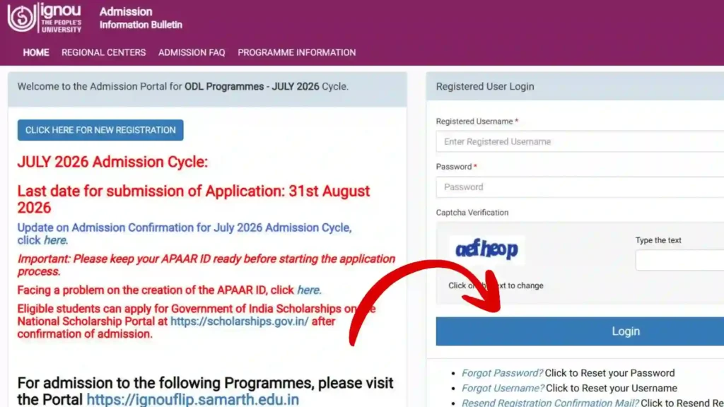 IGNOU Online Admission 2026: Apply for July Session Before 31 August