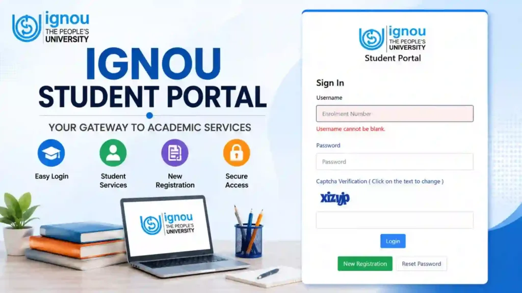 IGNOU Student Portal 2026: Direct Login Link & All Student Services 1 IGNOU Student Portal 2026: Direct Login Link & All Student Services