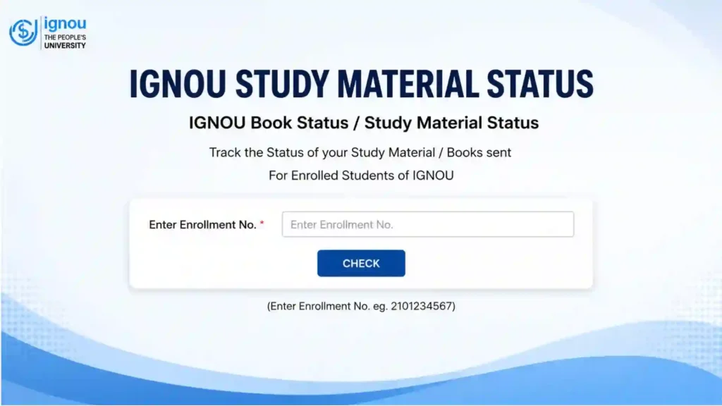 IGNOU Study Material Status 2026: Check Book Status Online 1 IGNOU Study Material Status 2026: Check Book Status Online