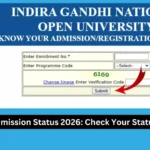 IGNOU Admission Status 2026: Check Your Status Online