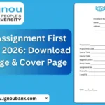 IGNOU Assignment First Page PDF 2026: Download Front Page & Cover Page 2 IGNOU Assignment First Page PDF 2026: Download Front Page & Cover Page