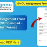 IGNOU Assignment Front Page PDF Download – Latest Format 2 IGNOU Assignment Front Page PDF Download – Latest Format