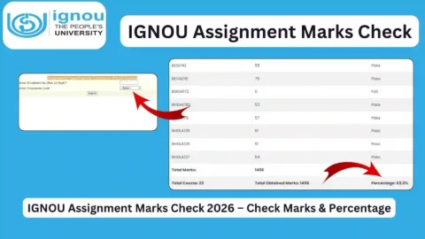 IGNOU Assignment Marks Check 2026 – Check Marks & Percentage