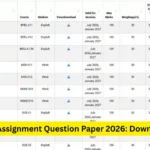IGNOU Assignment Question Paper 2026: Download PDF 2 IGNOU Assignment Question Paper 2026: Download PDF