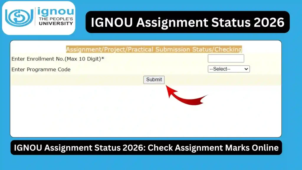 IGNOU Assignment Status 2026: Check Assignment Marks Online
