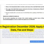 IGNOU Exam Registration December 2026: Apply Online, Last Date, Fee and Steps