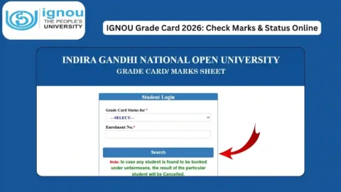 IGNOU Grade Card 2026: Check Marks & Status Online