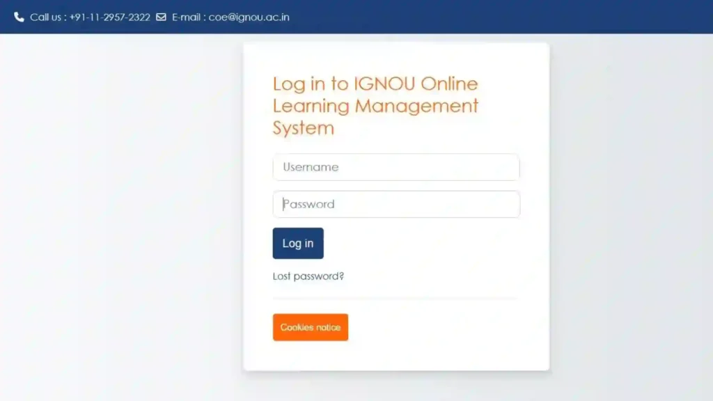 IGNOU LMS Portal 2026: Login, Online Classes & Study Material