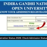 IGNOU Registration Status 2026: Check Admission Status Online