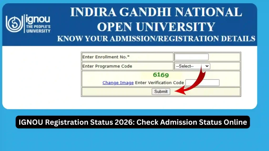 IGNOU Registration Status 2026: Check Admission Status Online