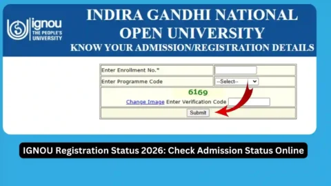 IGNOU Registration Status 2026: Check Admission Status Online