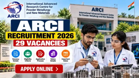 ARCI Recruitment 2026: 29 Vacancies, Eligibility, Salary and Apply Online