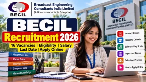 BECIL Recruitment 2026: 16 Vacancies, Eligibility, Salary, Last Date & Apply Online