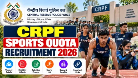 CRPF Sports Quota Recruitment 2026: Eligibility & Apply Online