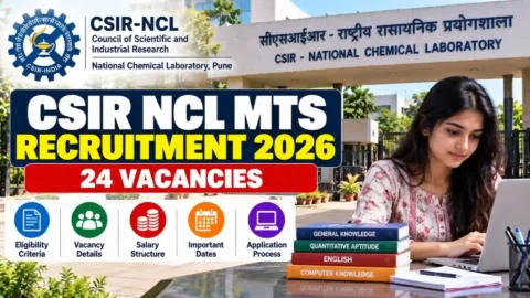 CSIR NCL MTS Recruitment 2026: 24 Vacancies, Salary, Eligibility, Last Date & Apply Online