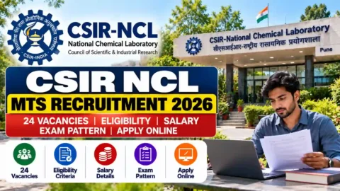 CSIR NCL MTS Recruitment 2026: 24 Vacancies, ₹18,000 Salary, Eligibility & Apply Online
