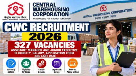 CWC Recruitment 2026: 327 Vacancies, Eligibility, Salary, Application Form and Last Date