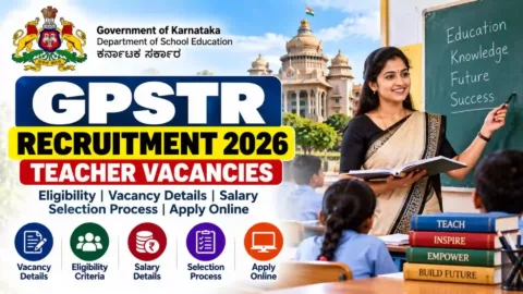 GPSTR Recruitment 2026: Apply Online, Eligibility, Salary, Vacancy Details & Last Date